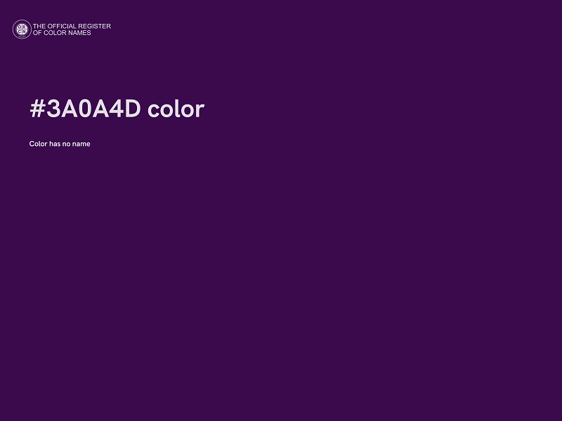 #3A0A4D color image