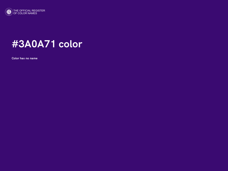 #3A0A71 color image
