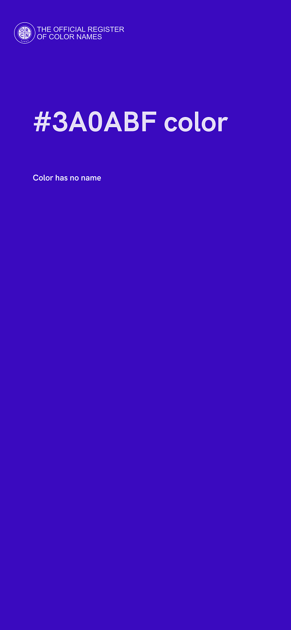 #3A0ABF color image