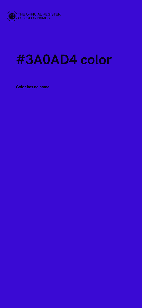 #3A0AD4 color image