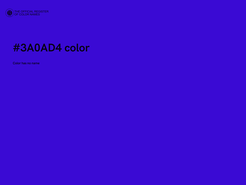 #3A0AD4 color image