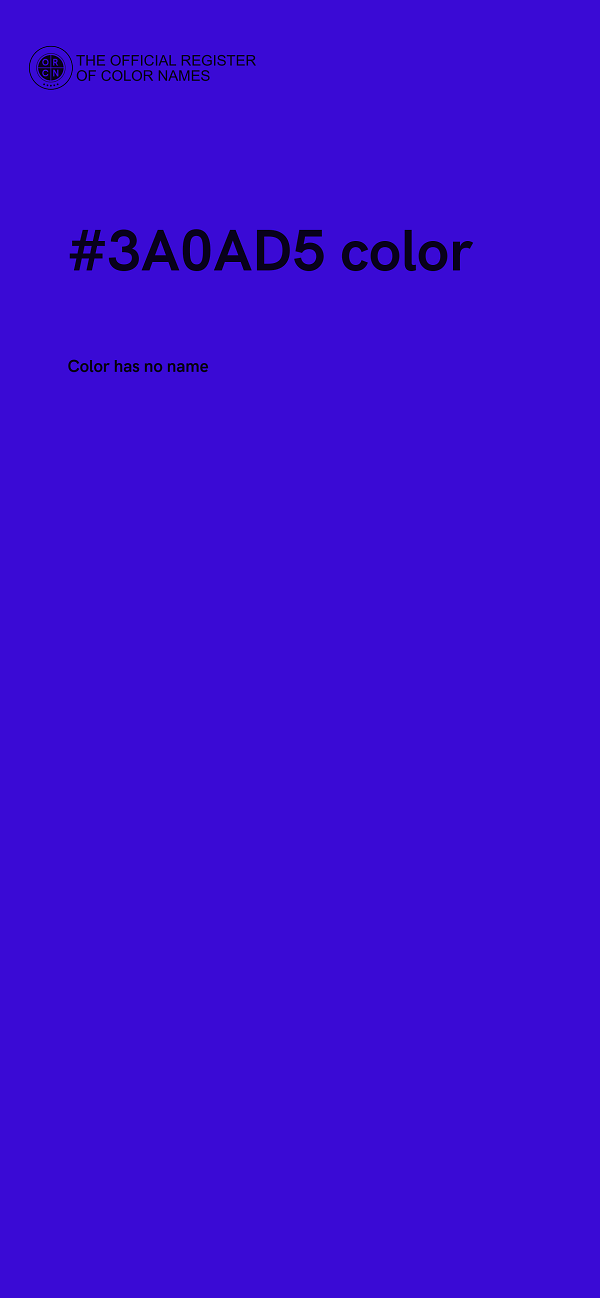 #3A0AD5 color image