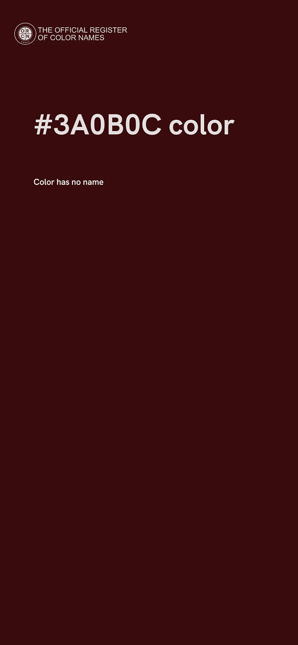 #3A0B0C color image