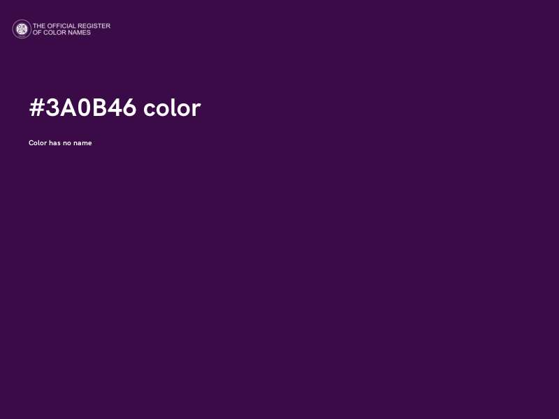 #3A0B46 color image
