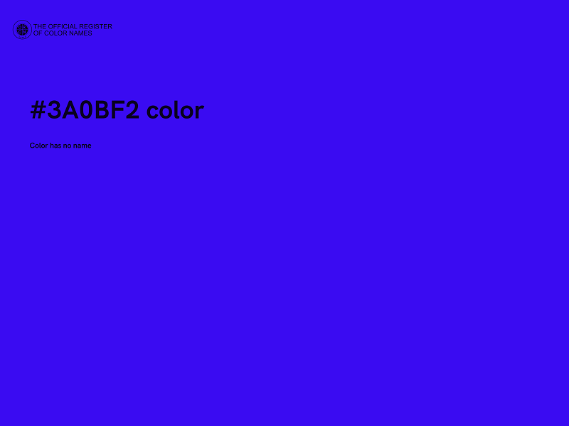 #3A0BF2 color image