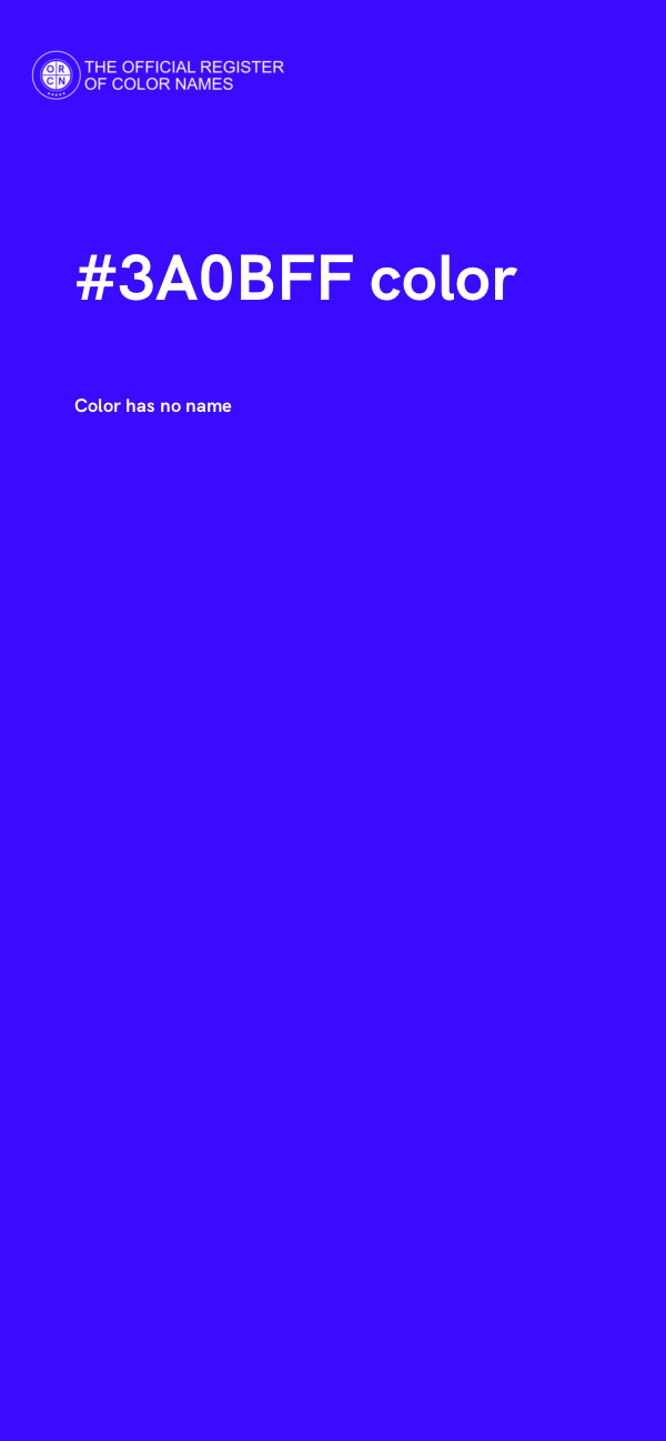 #3A0BFF color image
