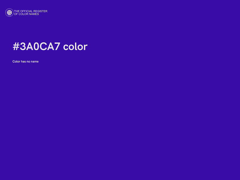 #3A0CA7 color image