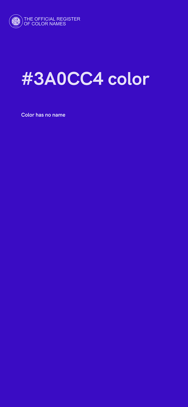 #3A0CC4 color image