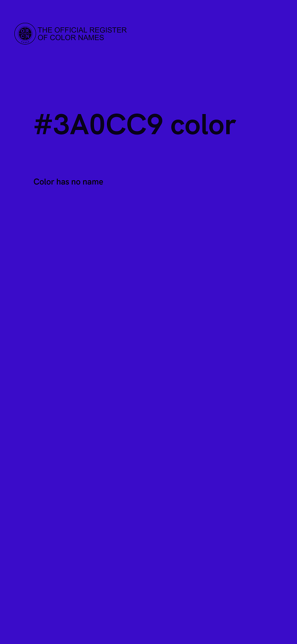 #3A0CC9 color image