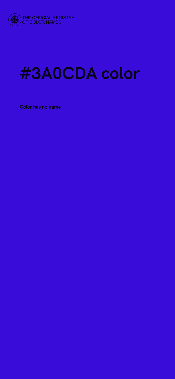 #3A0CDA color image