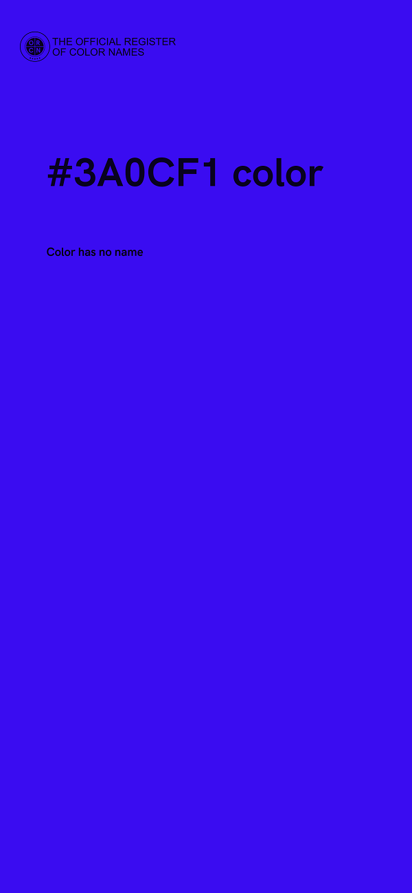 #3A0CF1 color image