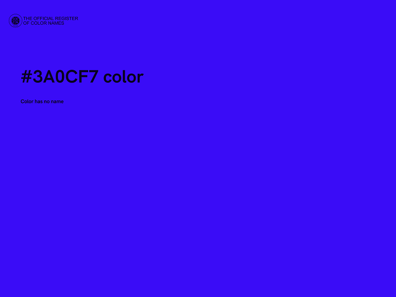 #3A0CF7 color image