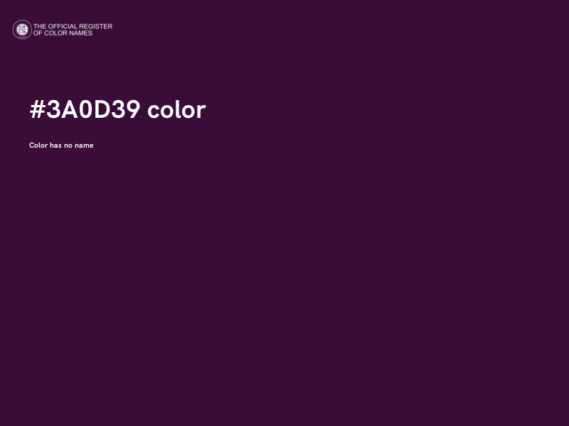 #3A0D39 color image