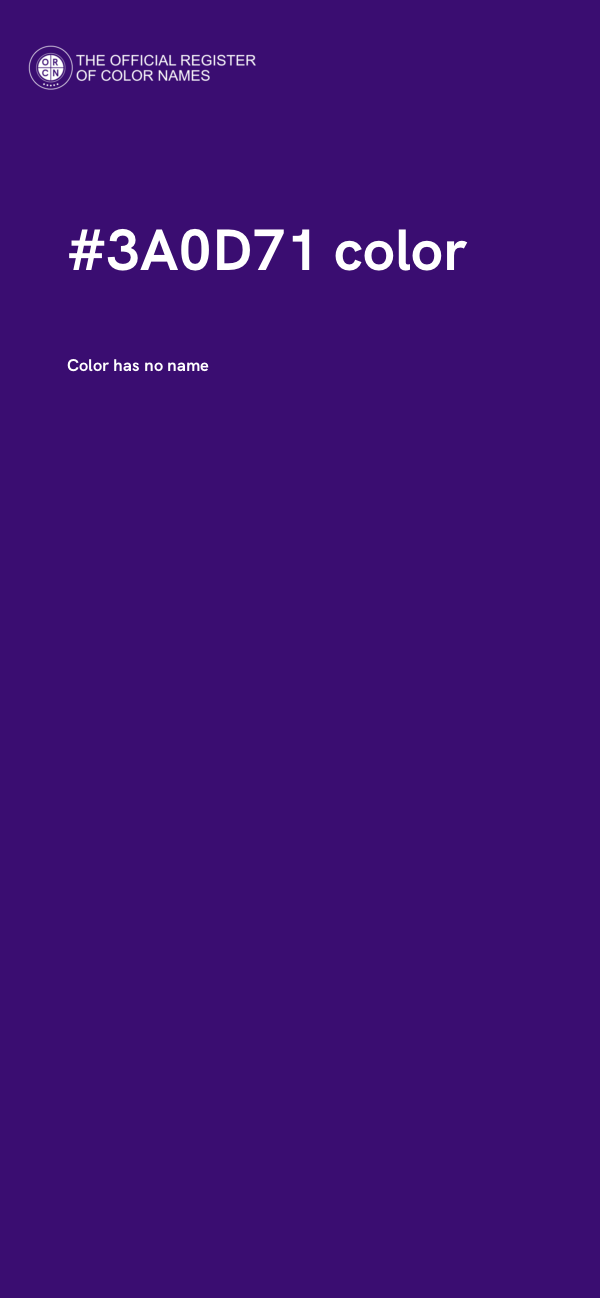 #3A0D71 color image