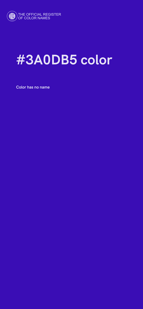 #3A0DB5 color image