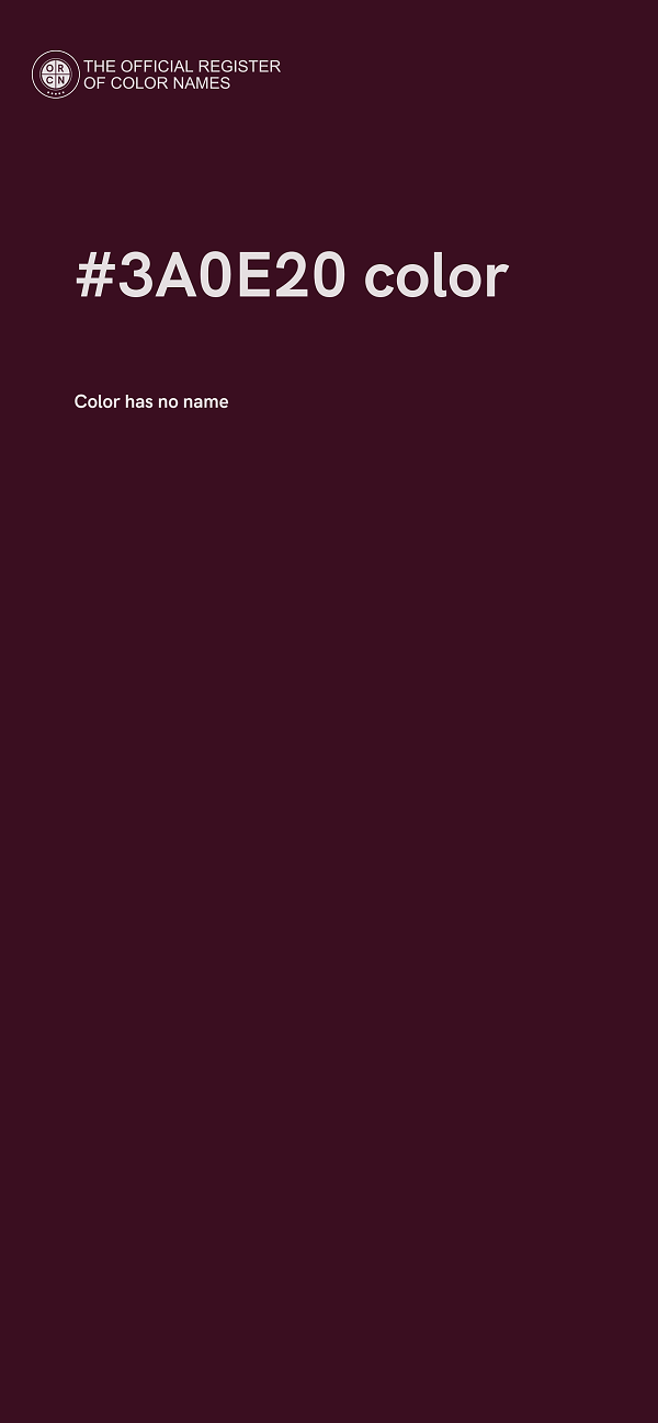 #3A0E20 color image