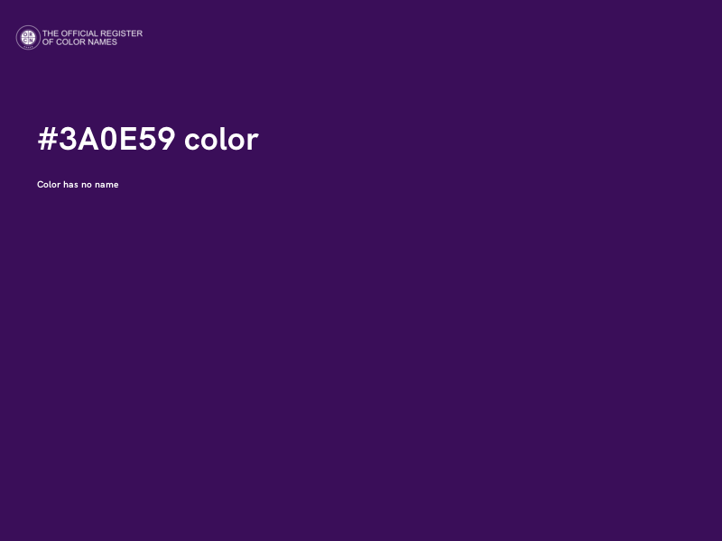#3A0E59 color image