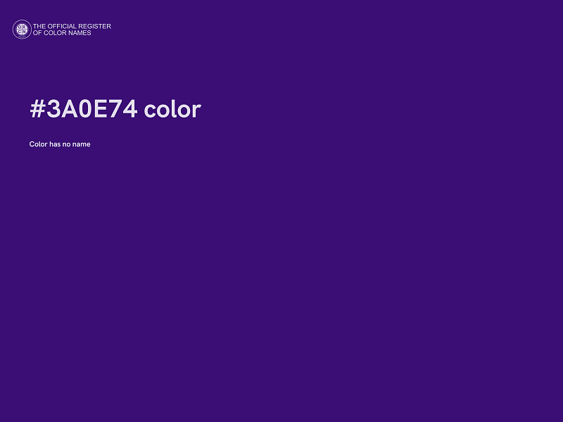 #3A0E74 color image