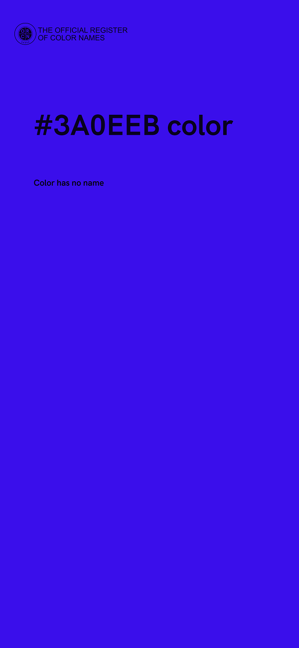 #3A0EEB color image