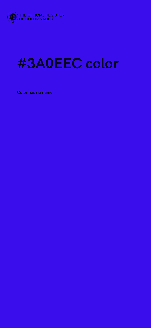 #3A0EEC color image