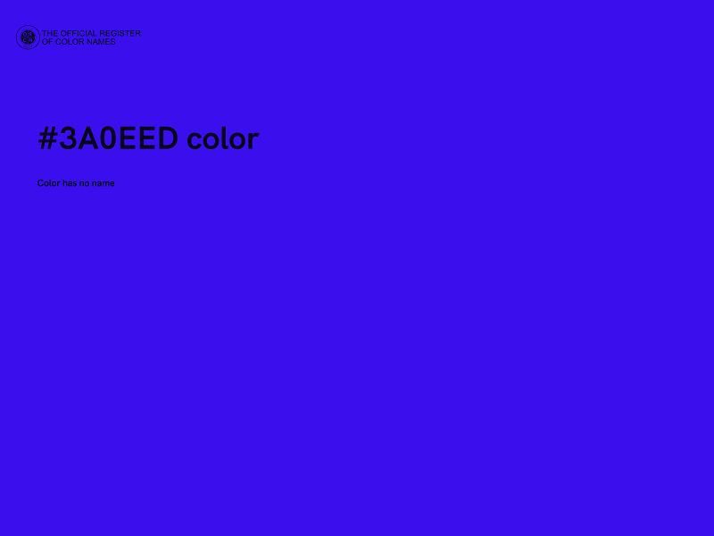 #3A0EED color image