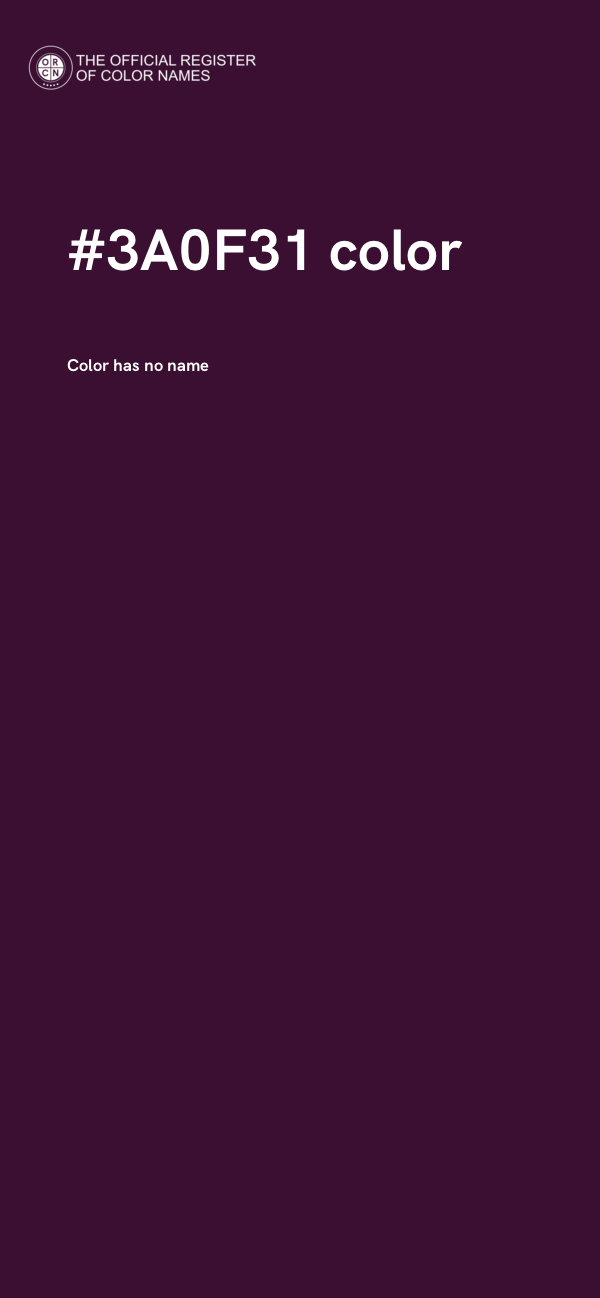 #3A0F31 color image