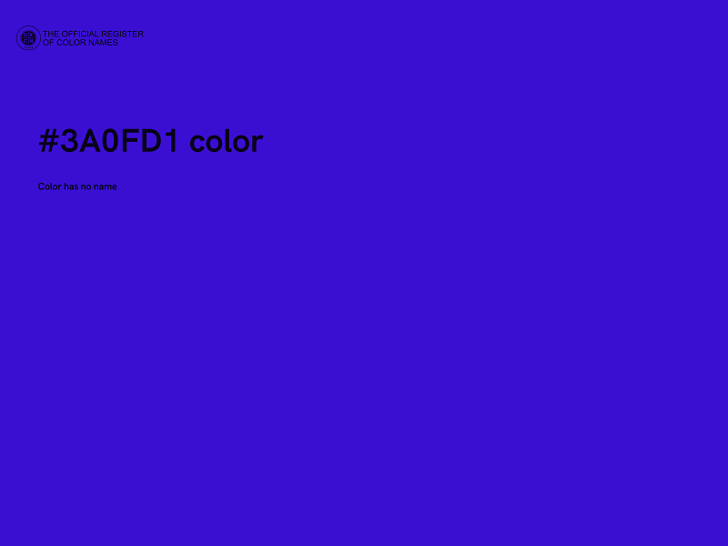 #3A0FD1 color image