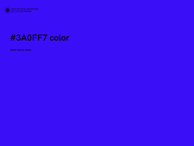 #3A0FF7 color image