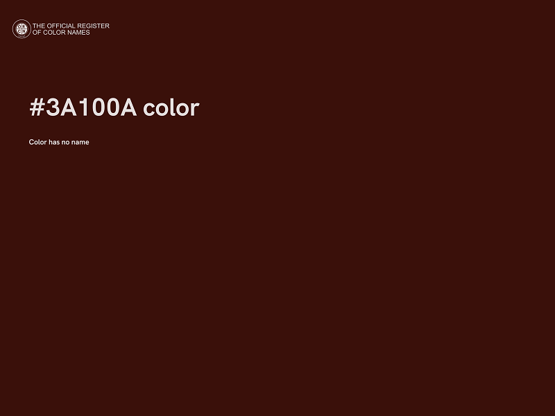 #3A100A color image