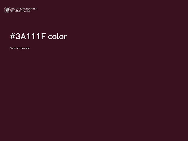#3A111F color image