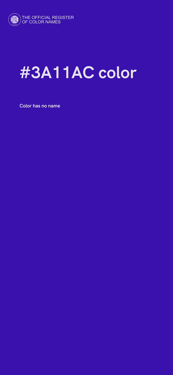 #3A11AC color image