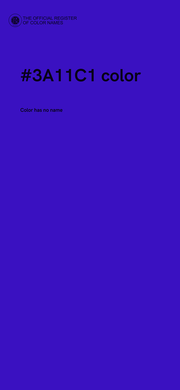 #3A11C1 color image