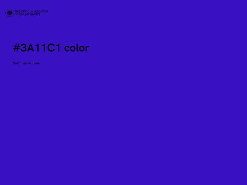 #3A11C1 color image