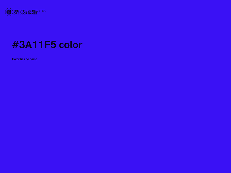 #3A11F5 color image