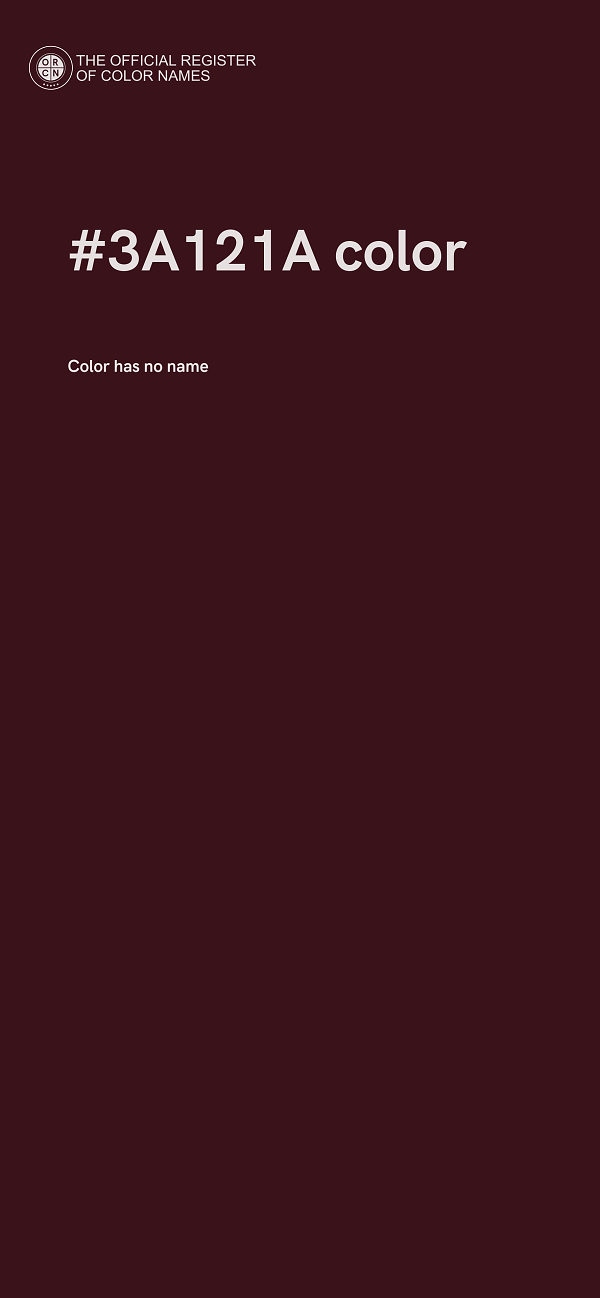 #3A121A color image