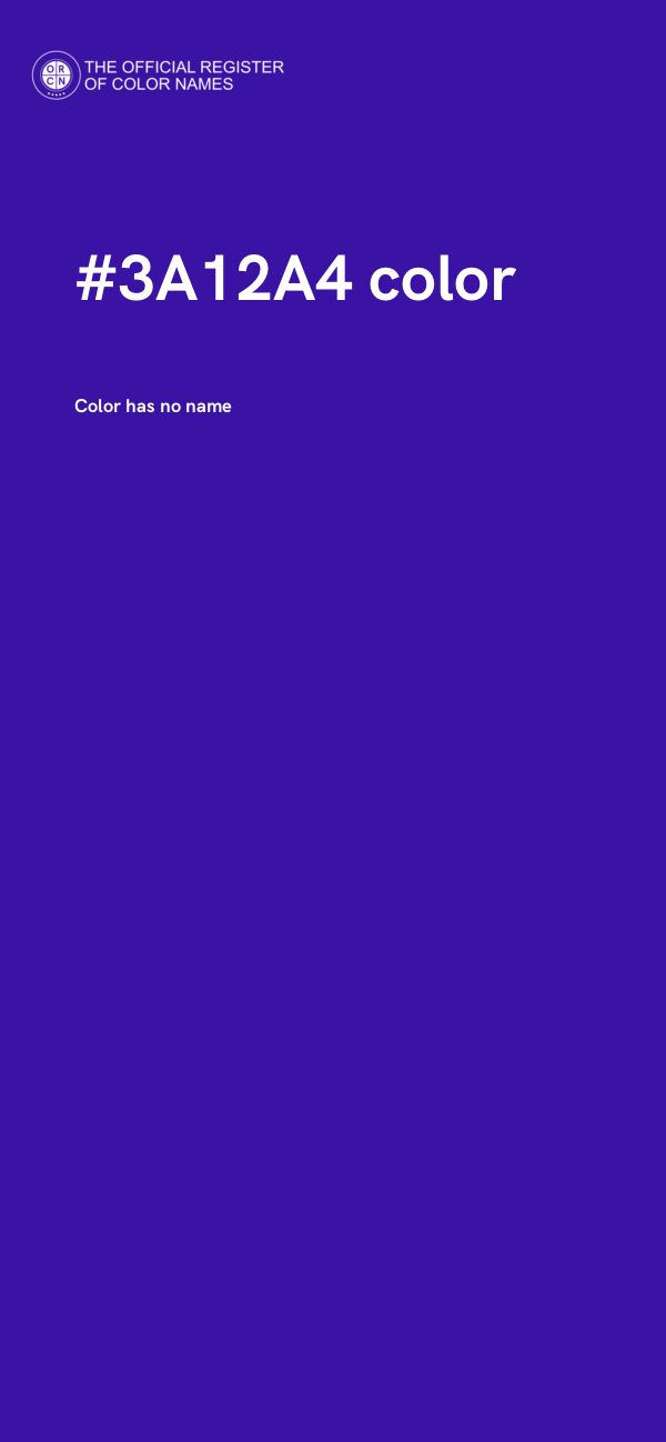 #3A12A4 color image