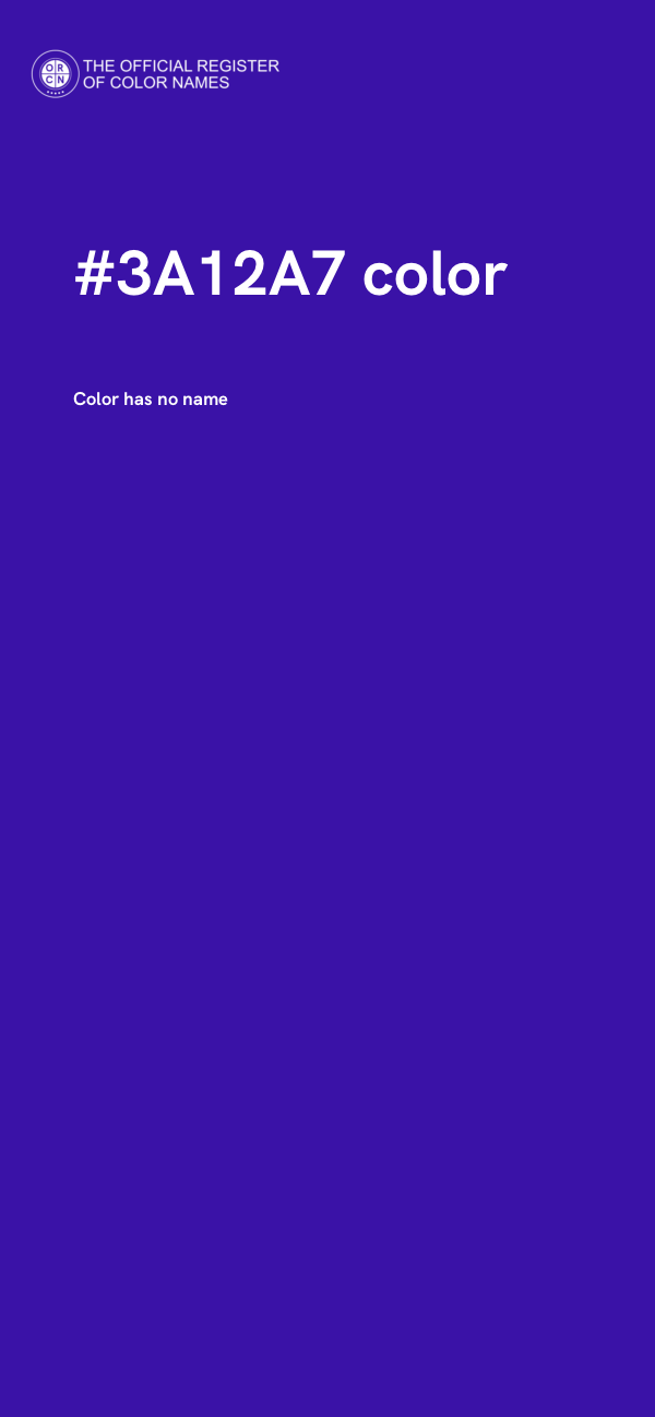 #3A12A7 color image