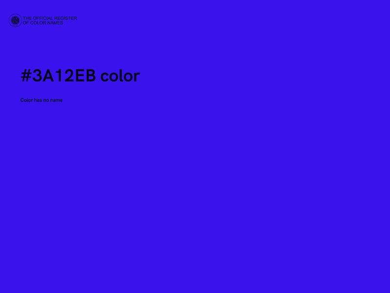 #3A12EB color image