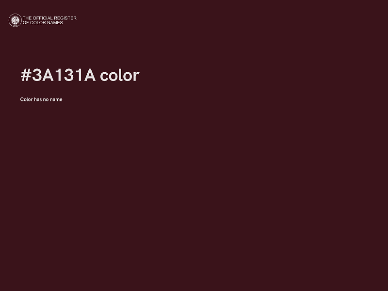 #3A131A color image