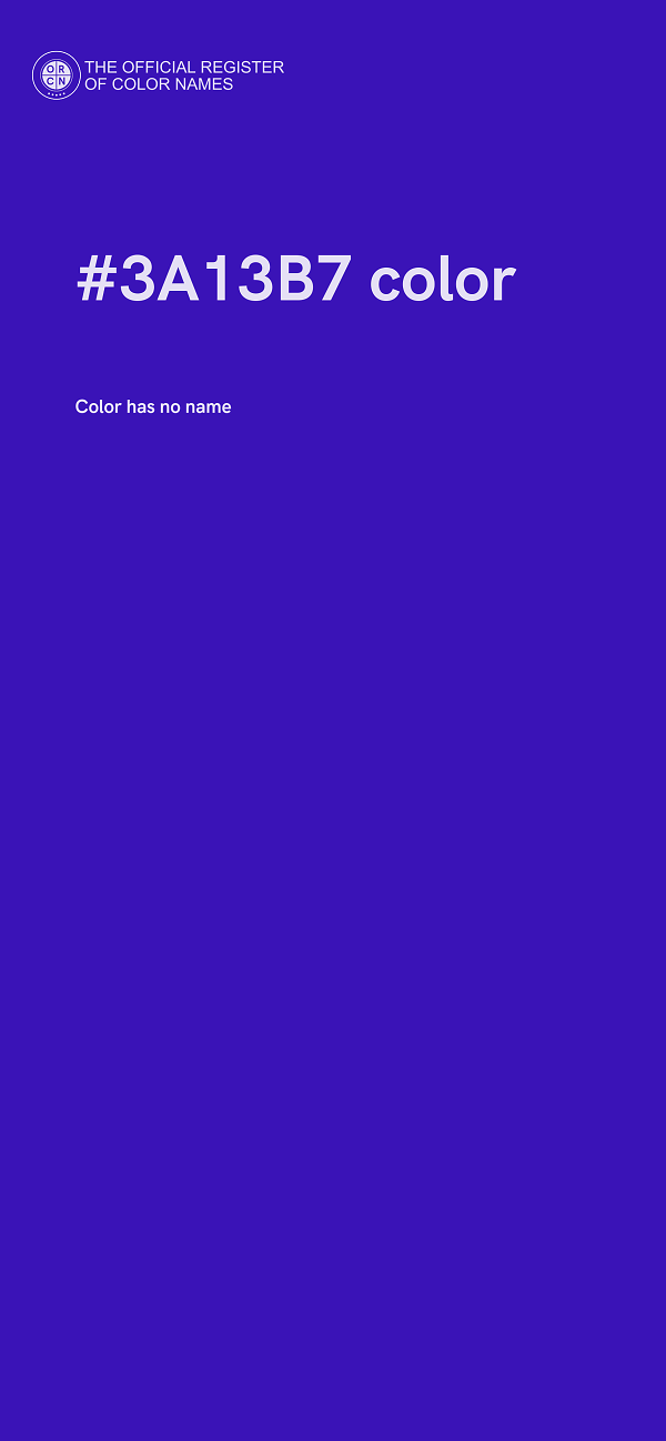 #3A13B7 color image