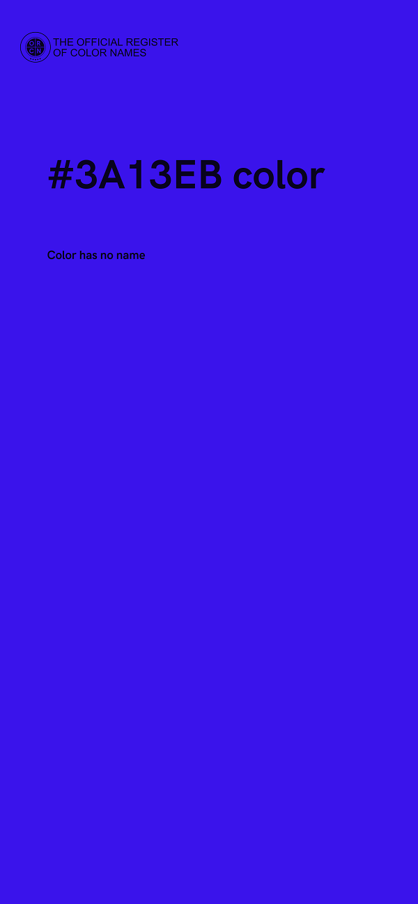 #3A13EB color image