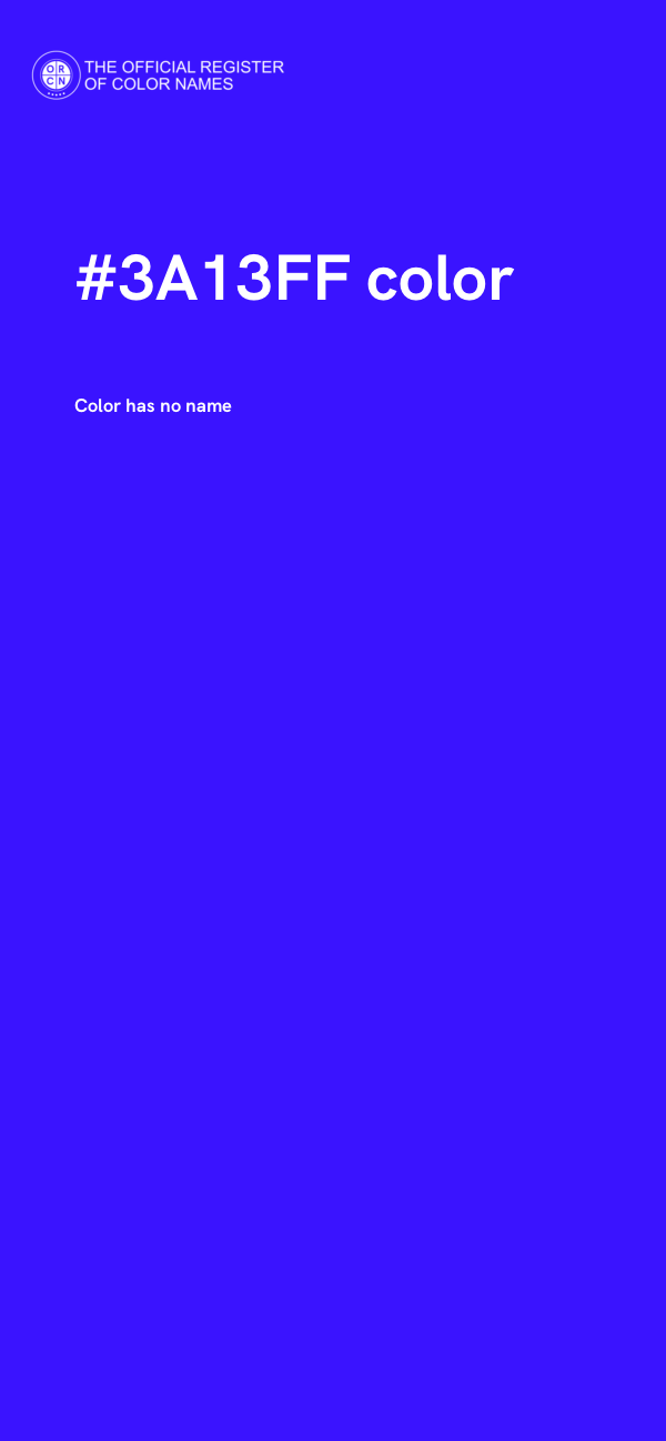 #3A13FF color image