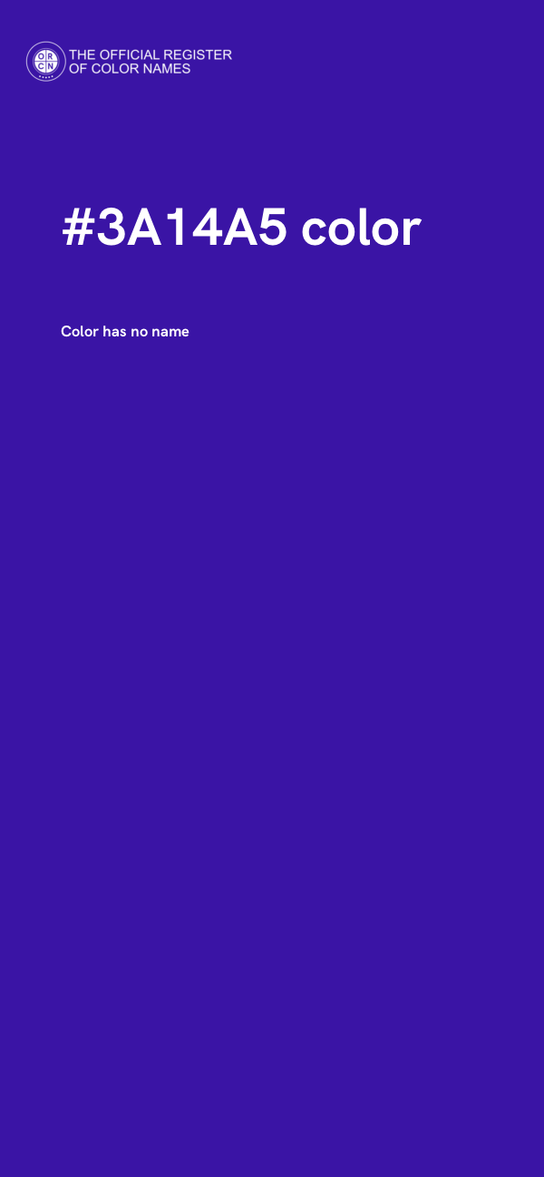 #3A14A5 color image