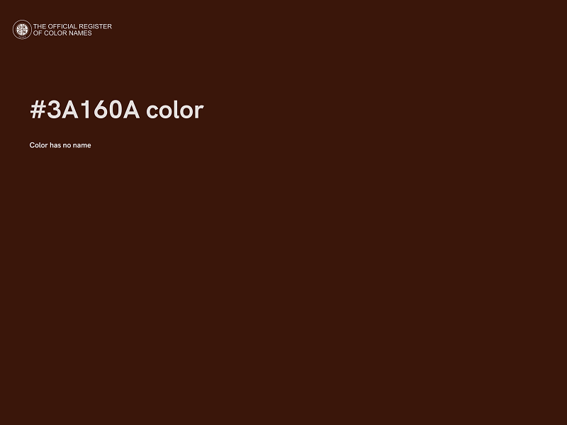 #3A160A color image