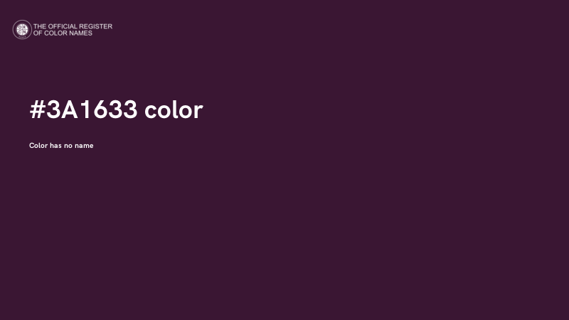 #3A1633 color image