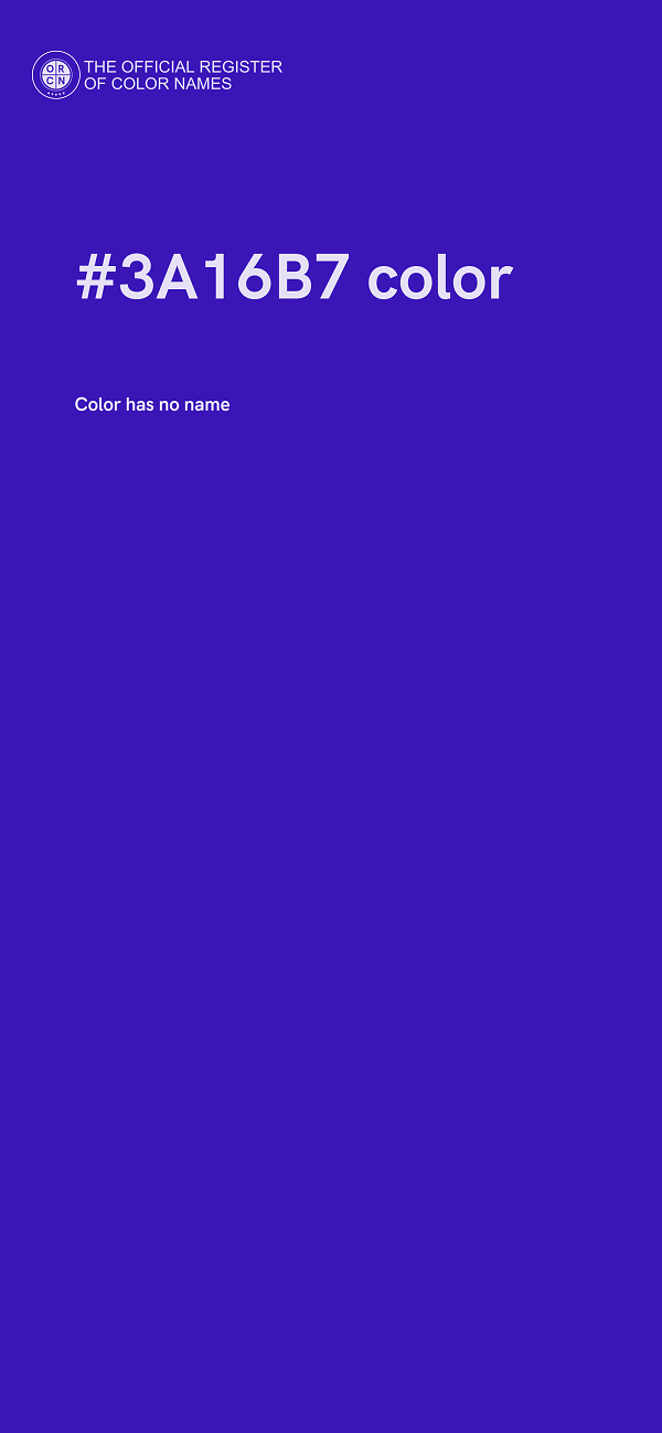 #3A16B7 color image