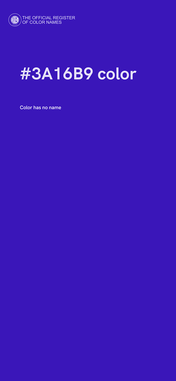 #3A16B9 color image