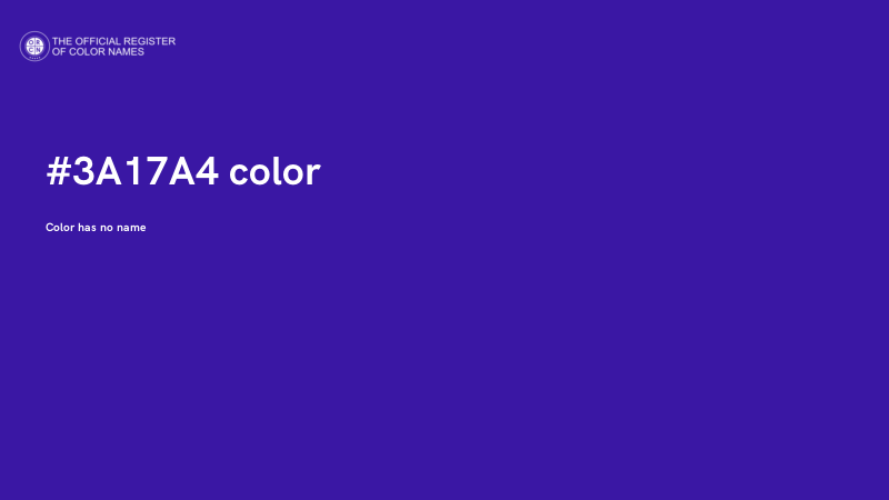 #3A17A4 color image