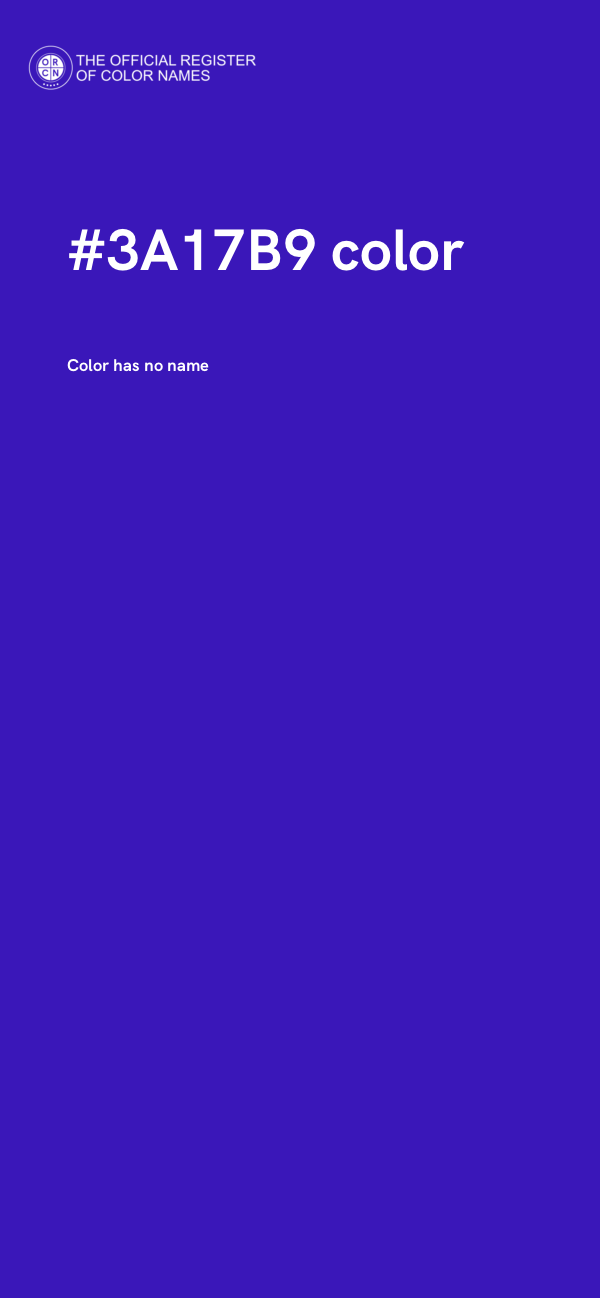 #3A17B9 color image