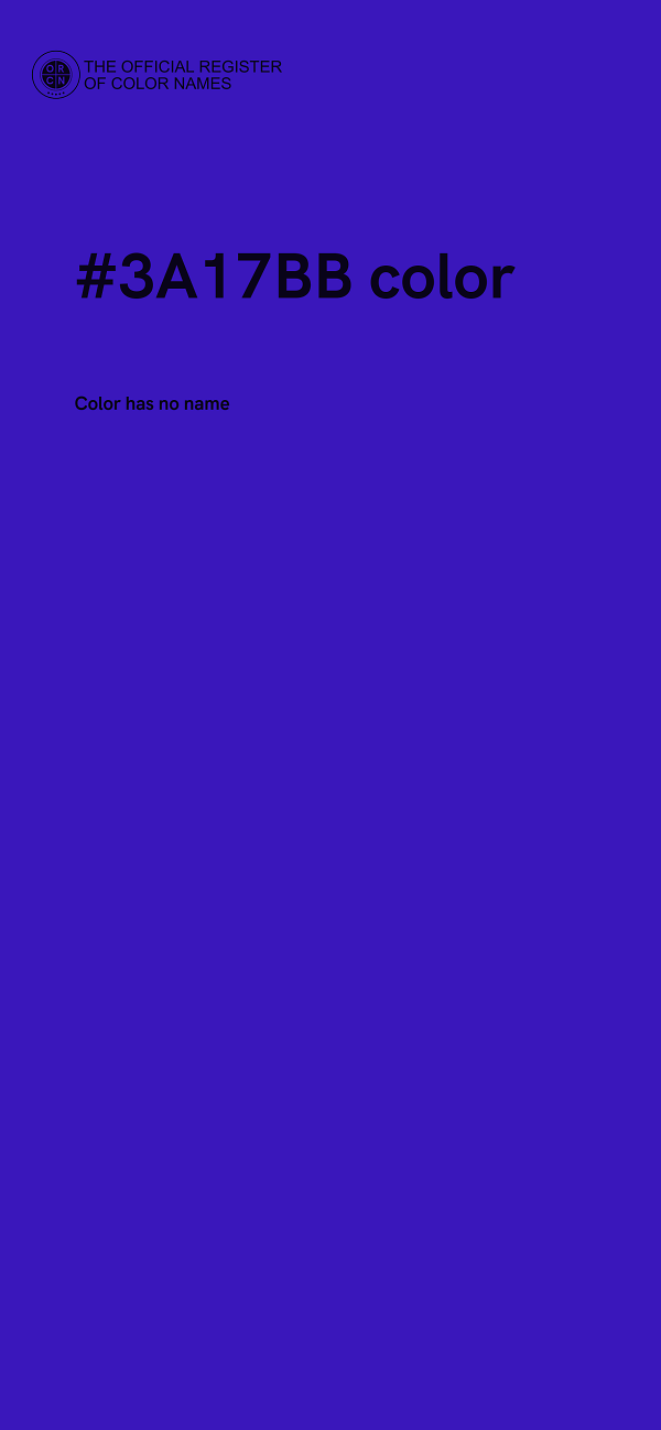 #3A17BB color image